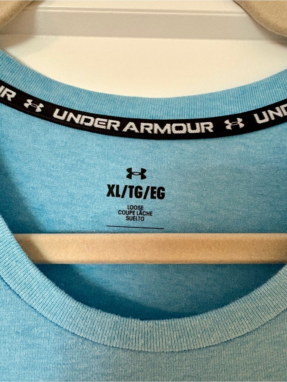 Under Armour Men's Heather Aqua Performance Short Sleeve Tee - Picture 3 of 5